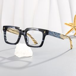 Rangel Gray Rectangle Glasses0
