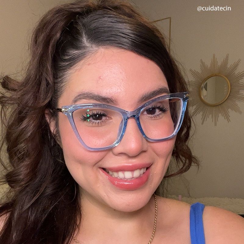 Hilary Butterfly Blue Glasses | Zeelool Glasses12