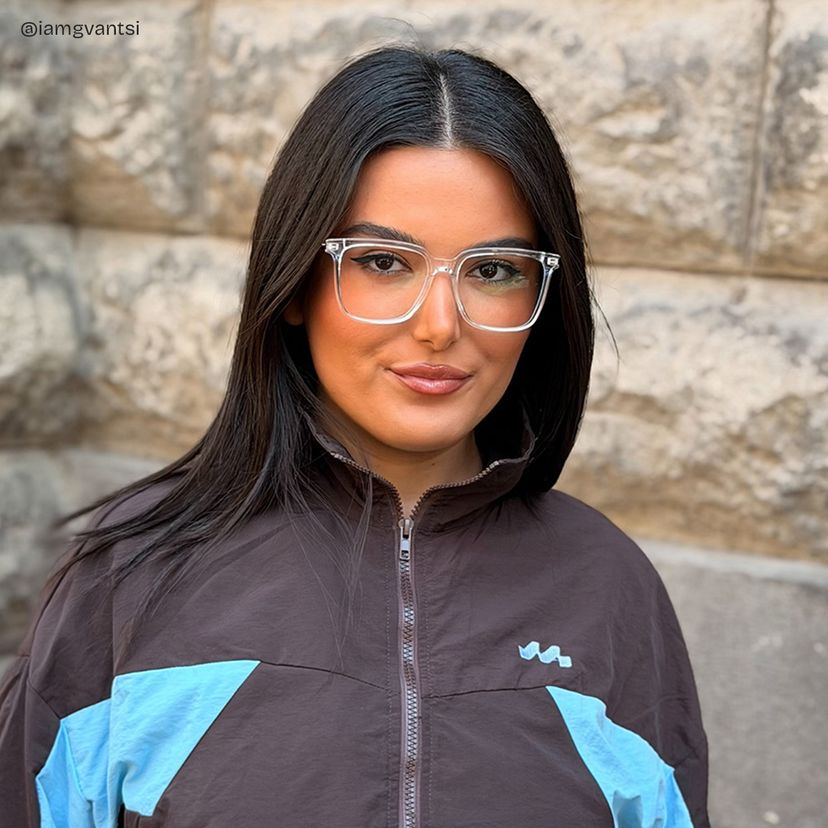 Zeyna Clear Square Glasses