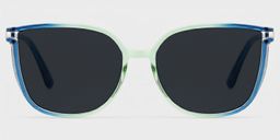 Rodz Blue-Green Square Sunglasses0