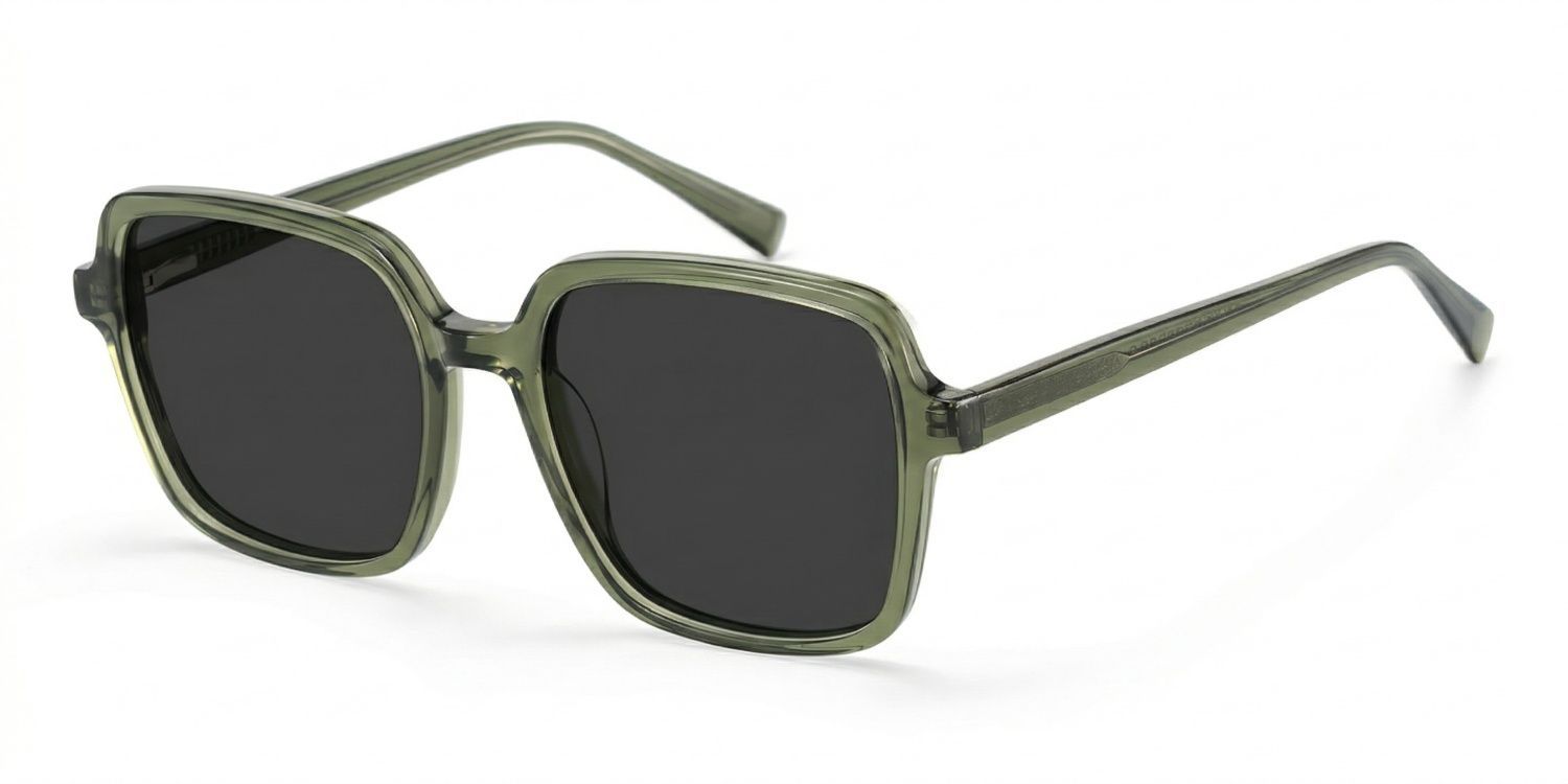 Ember Square Green Full Rim Sunglasses | ZEELOOL CA2