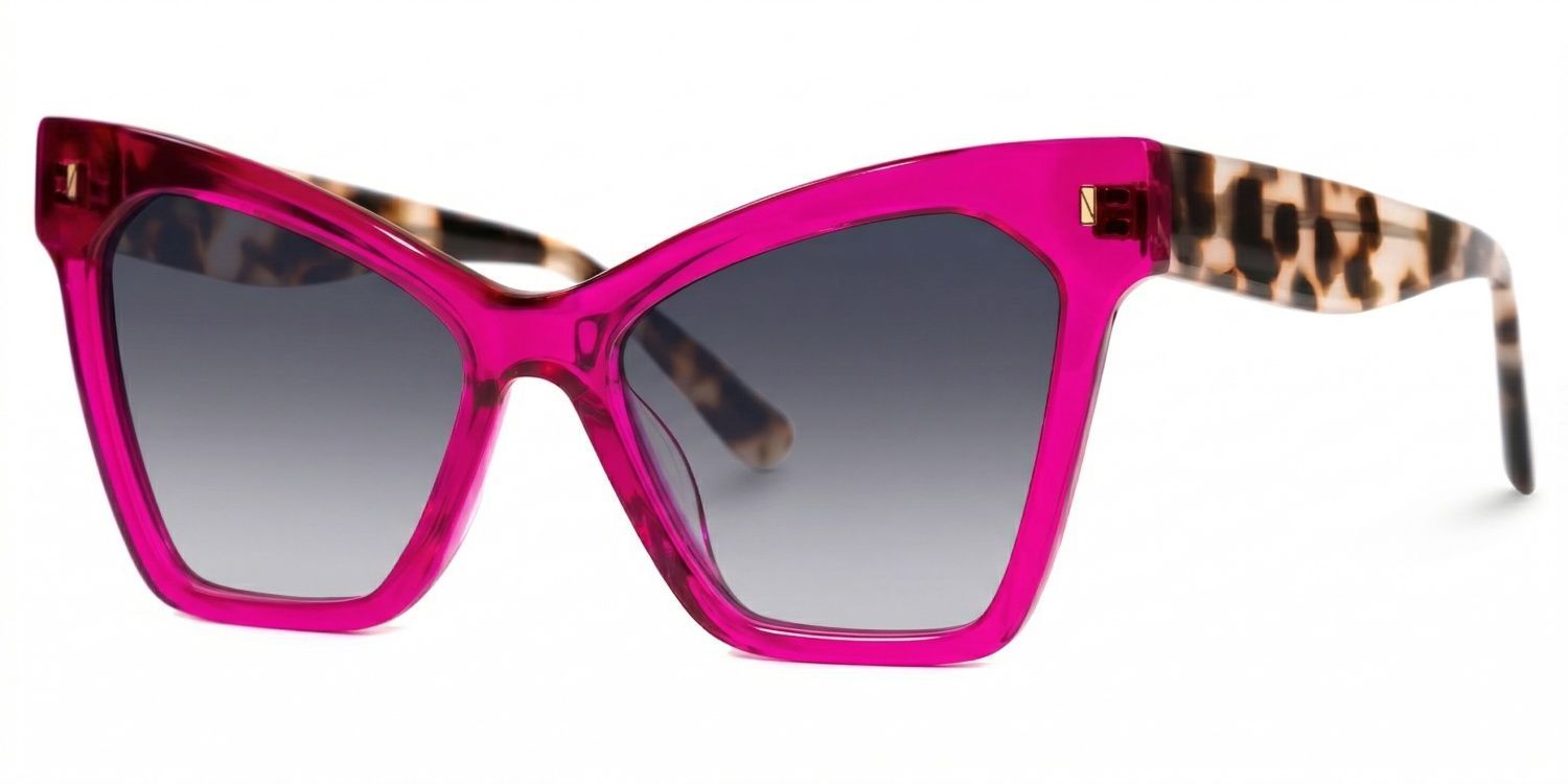 Senica Cat Eye Sunglasses with Acetate Purple Frames | ZEELOOL CA1