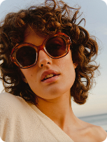 Peggy Cateye Beige Glasses