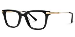 Kellie Black Rectangle Glasses1