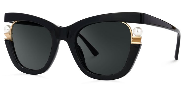 Pearl Black Cat eye Sunglasses