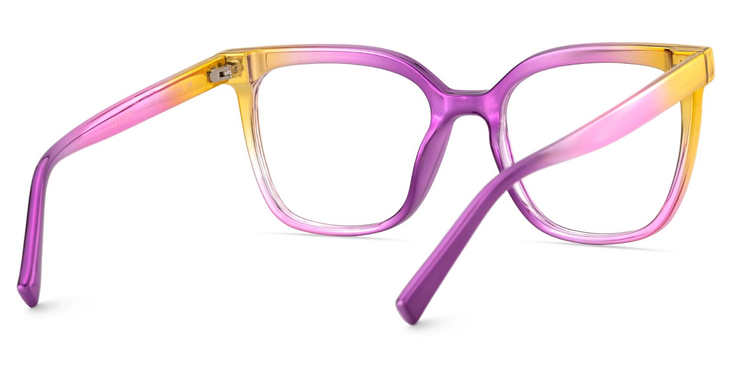 Leo Multicolor Square Prescription Glasses | Zeelool5