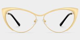 Ellen Gold Cat eye Glasses1