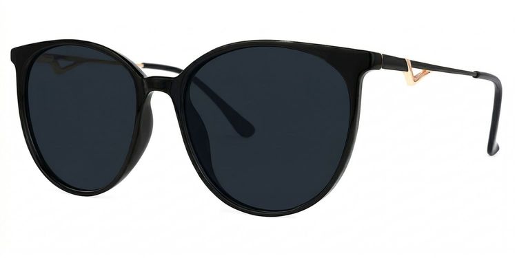 Chanty Black Round Sunglasses