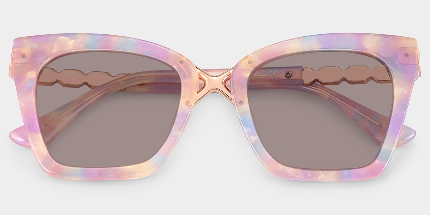 Darlyn Cat Eye Pink Full Rim Sunglasses | ZEELOOL CA1