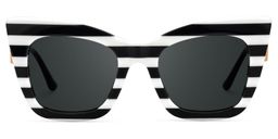 Cagle Black-White Cat eye Sunglasses0