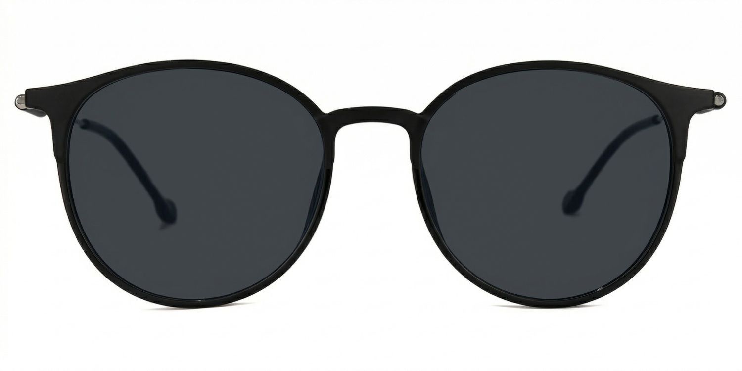 Gamble Round Black Sunglasses for Women & Men | ZEELOOL CA0