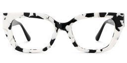 Flare Cow Print Rectangle Glasses1