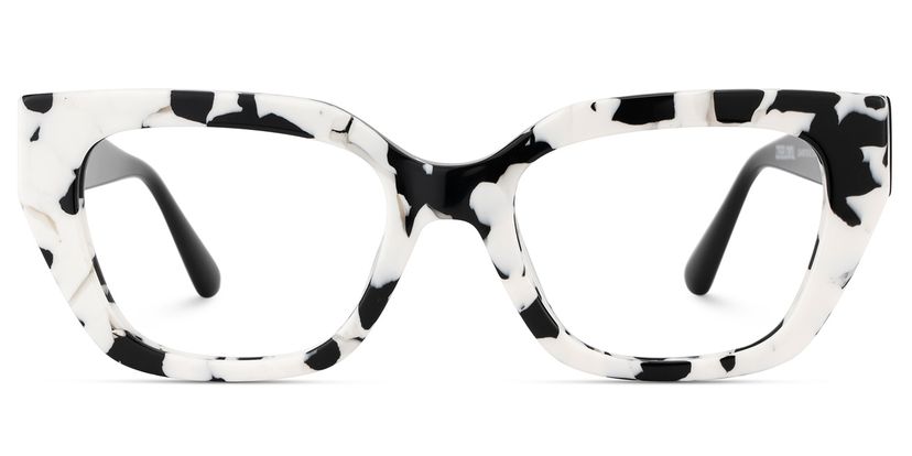 Flare Cow Print Rectangle Glasses