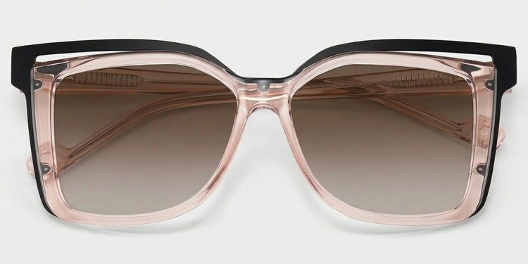Twolla Beige Square Sunglasses