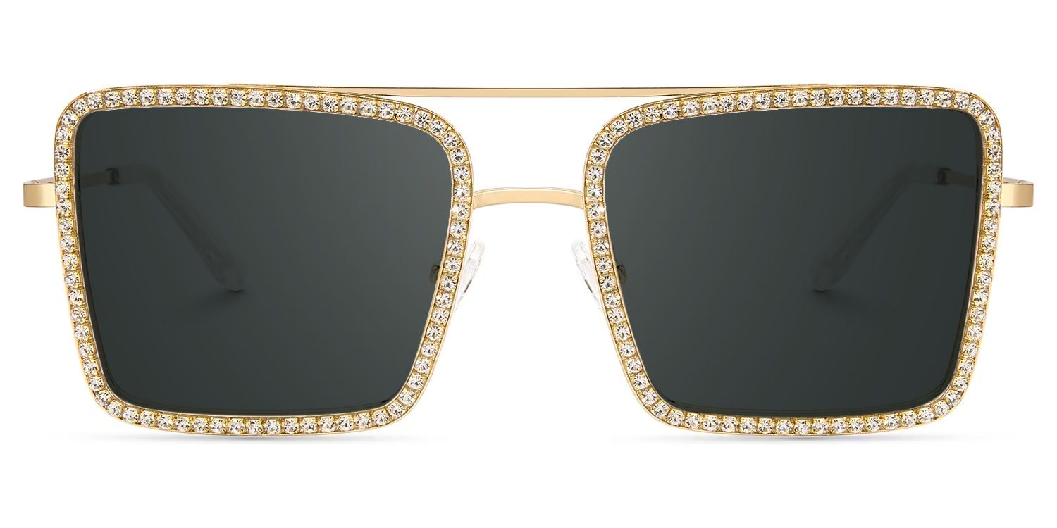 Diva Gold Square Sunglasses to Frame Your Face | ZEELOOL CA0