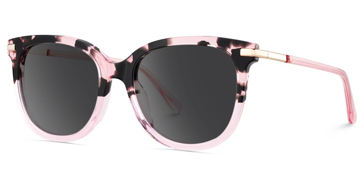 Mailyn Pink Tortoise Frame Sunglasses with Round Style | ZEELOOL CA2