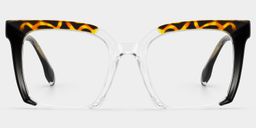 Misty Black Square Glasses0