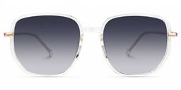 Joana Clear Geometric Sunglasses0