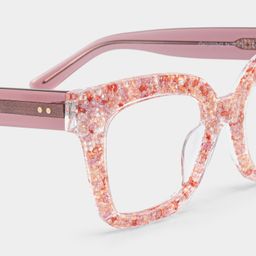 Renata Pink Square Glasses5