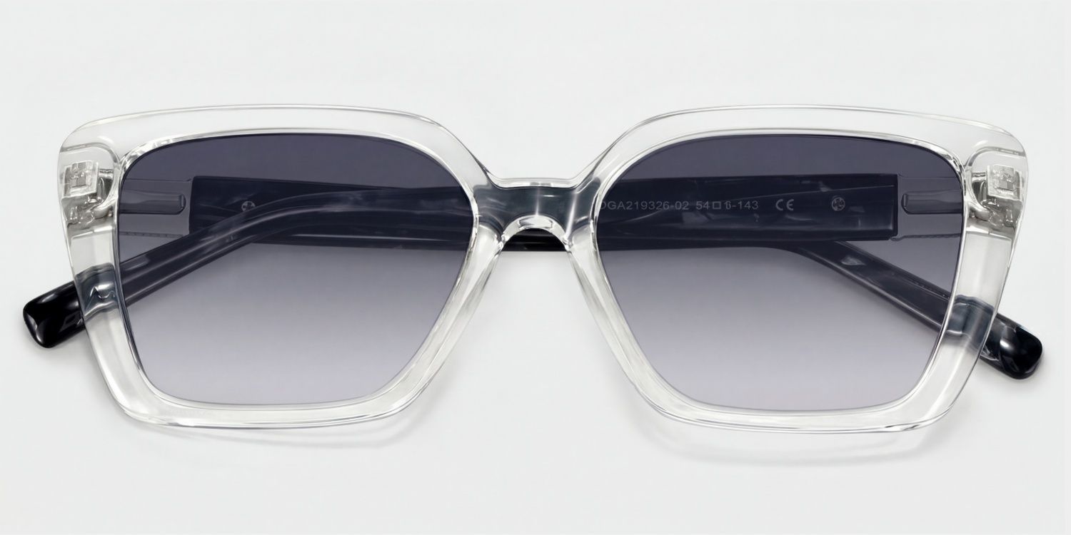 Emery Square Sunglasses with Acetate Clear Frames | ZEELOOL CA1