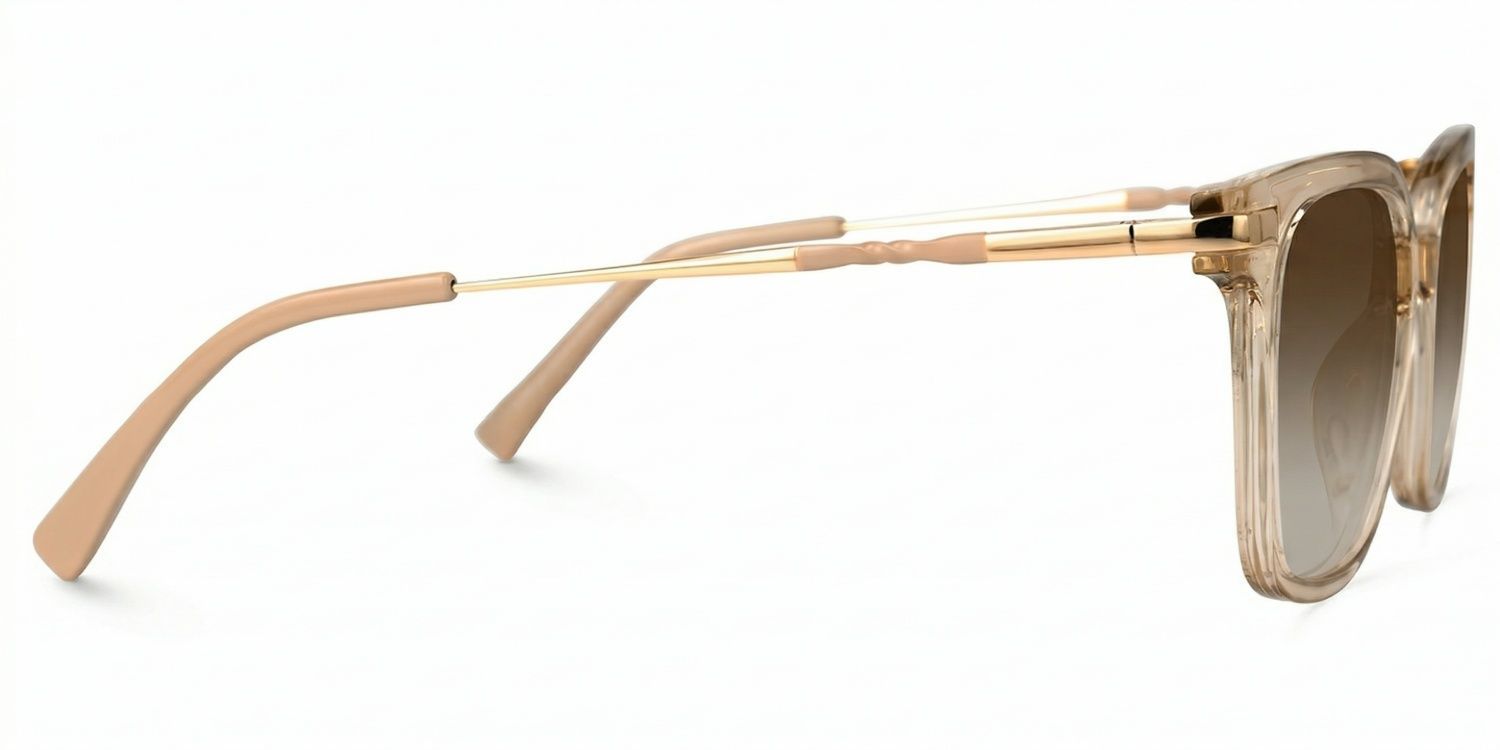 Jacqui Beige Rectangle Sunglasses to Frame Your Face | ZEELOOL CA2