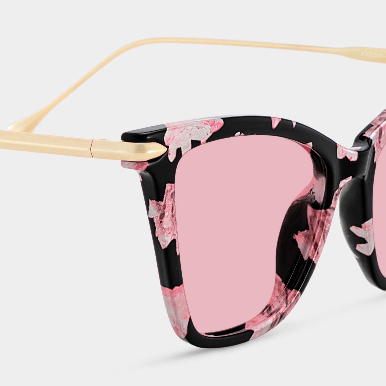Hilary Pink-Floral Frame Sunglasses with Butterfly Style | ZEELOOL CA4