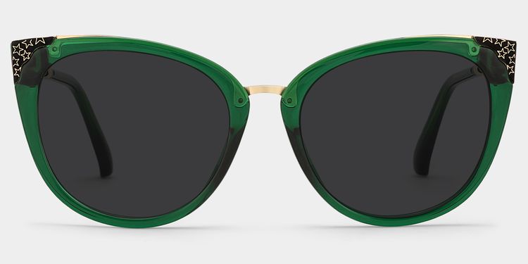 Dalton Dark-Green Cat eye Sunglasses