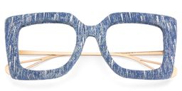 Latanya Navy Blue Square Glasses2