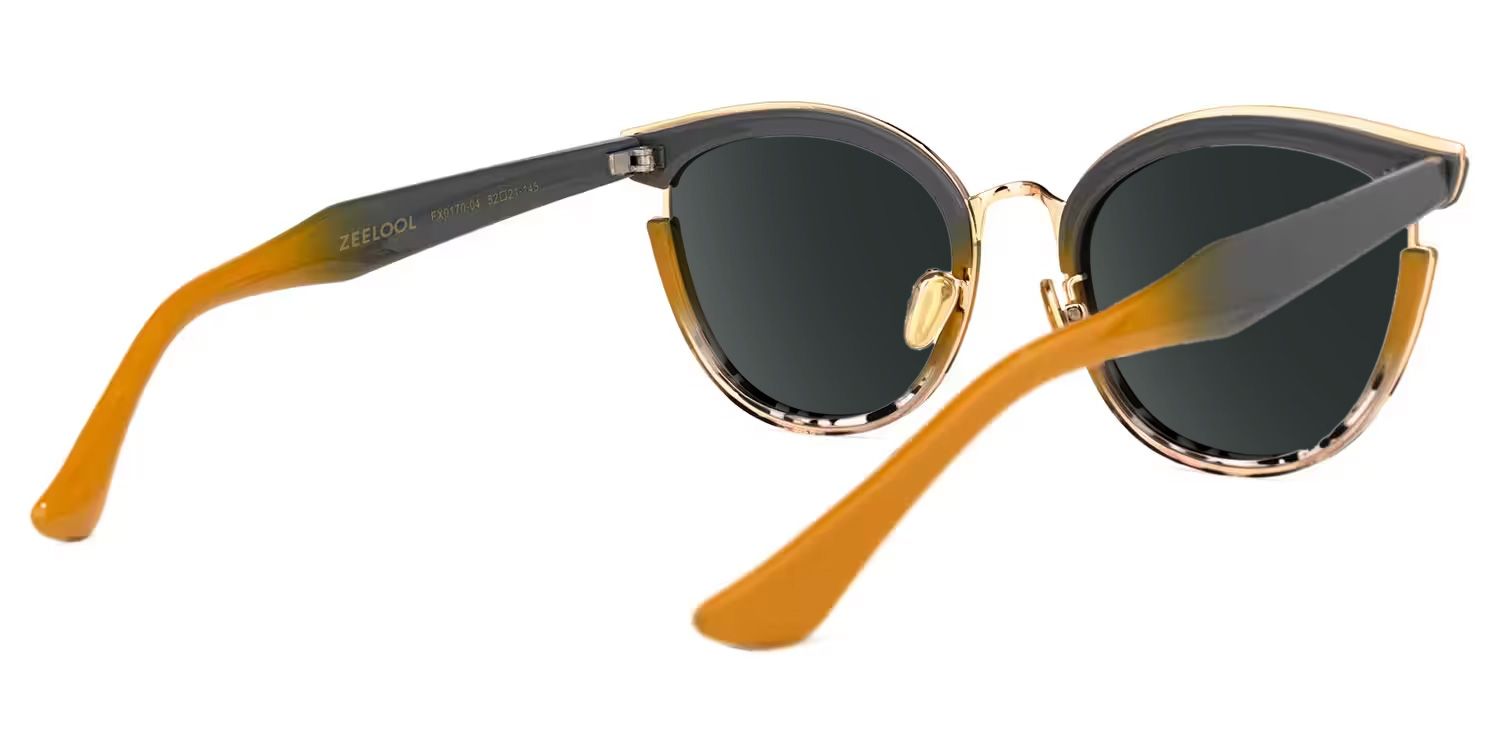 Laraine Cat Eye Gray Full Rim Sunglasses | ZEELOOL CA3