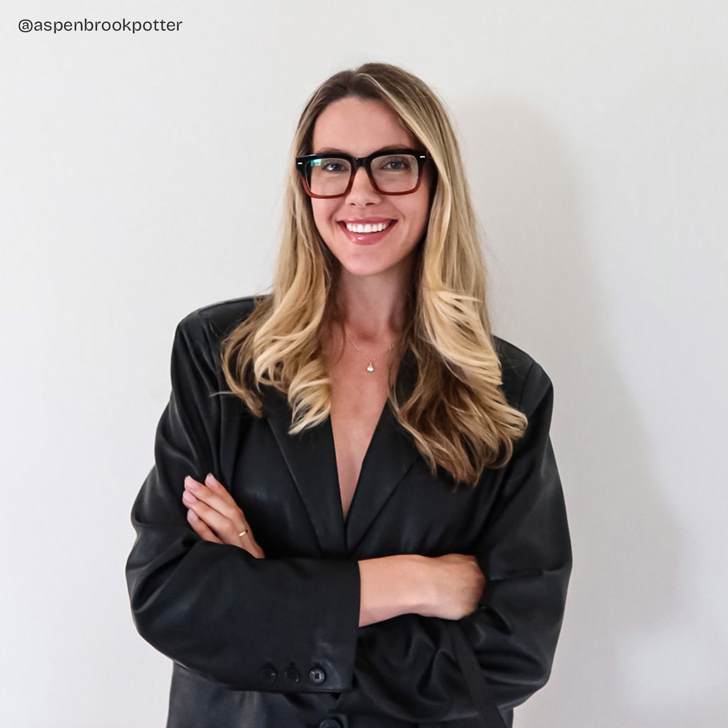 Benjamin Two-tone Wide Rectangle Glasses | ZEELOOL6