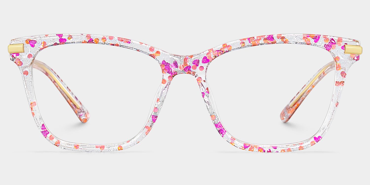 Eliot Rectangle Eyewear with Pink0