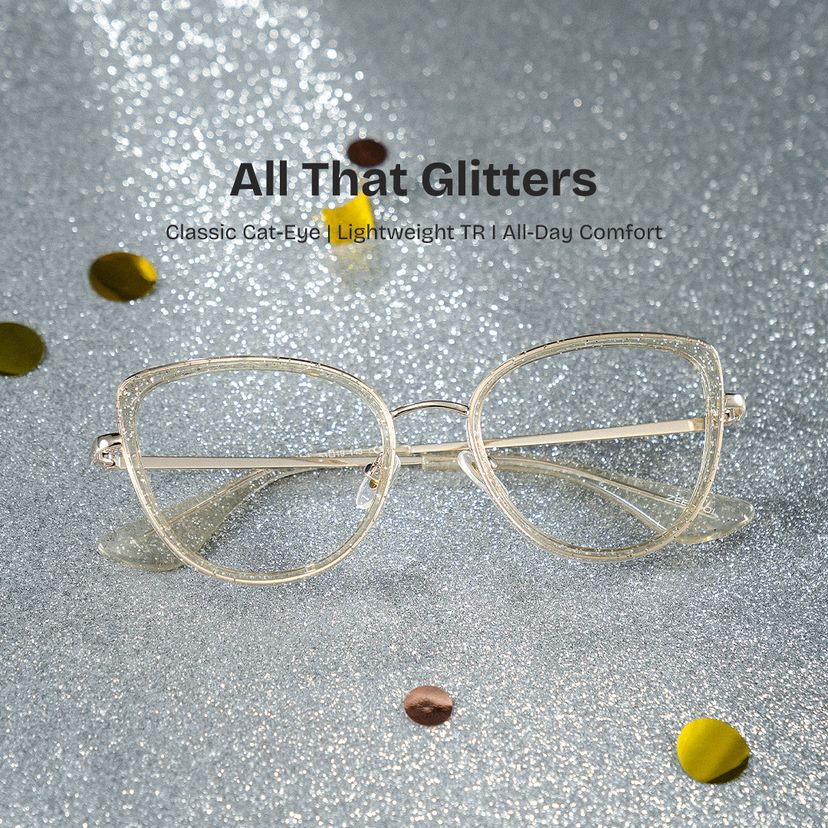 Celine Gold Cat eye Glasses