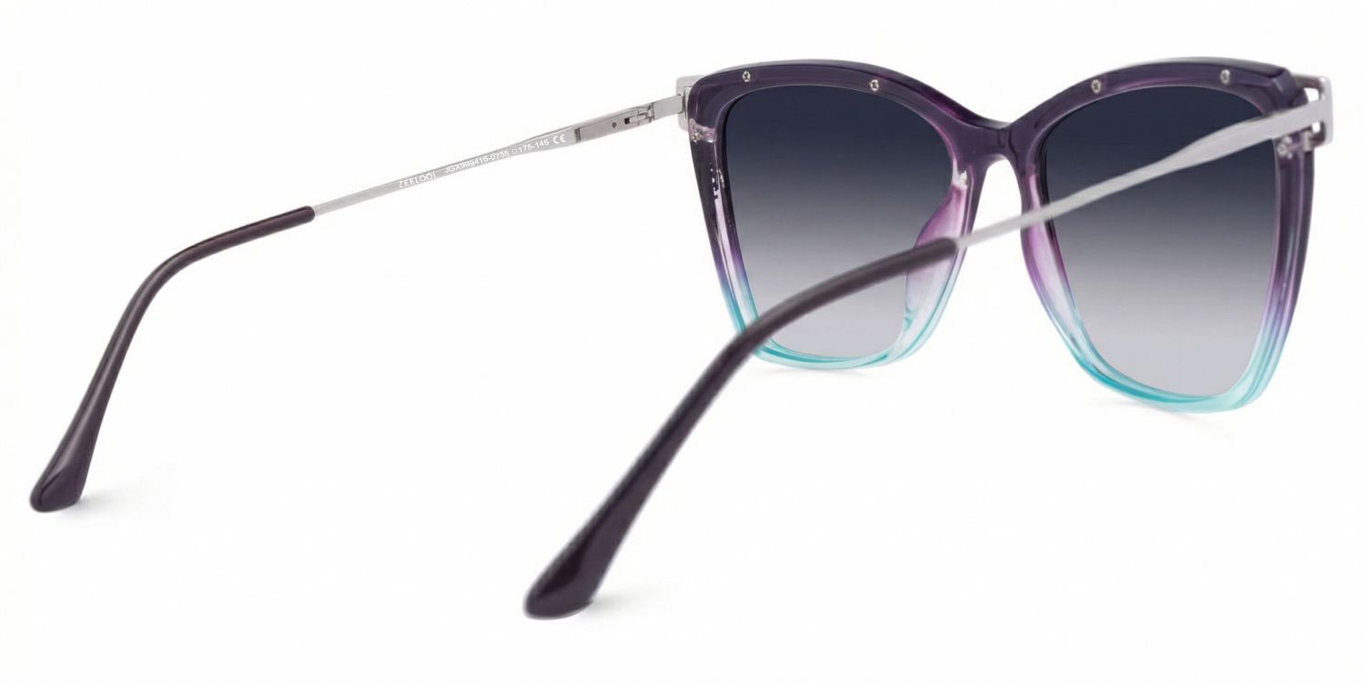 Krystle Square Sunglasses with Mixed Purple-Blue Frames | ZEELOOL CA3