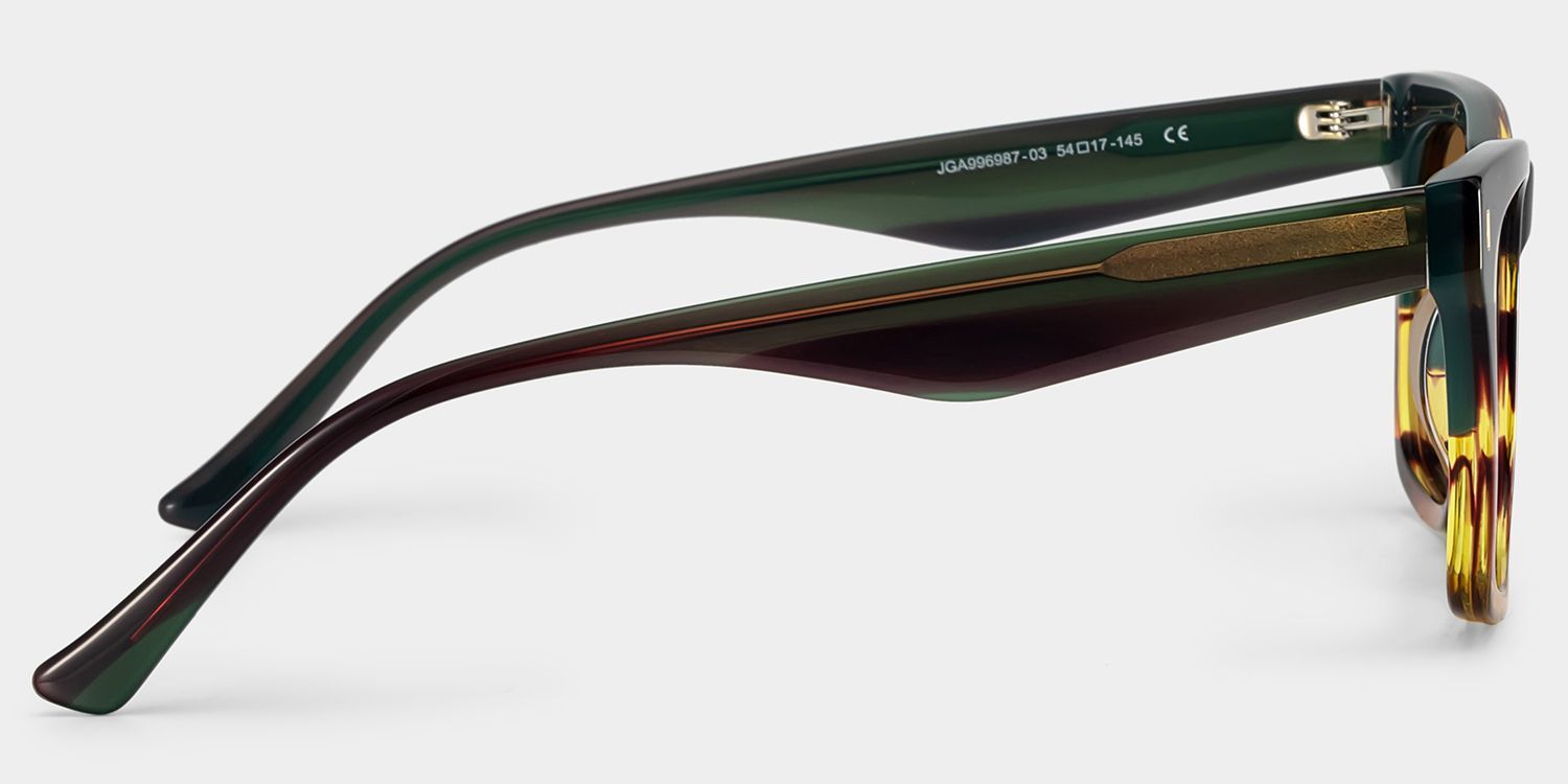 Brookins Rectangle Sunglasses with Acetate Multicolor Frames | ZEELOOL CA3