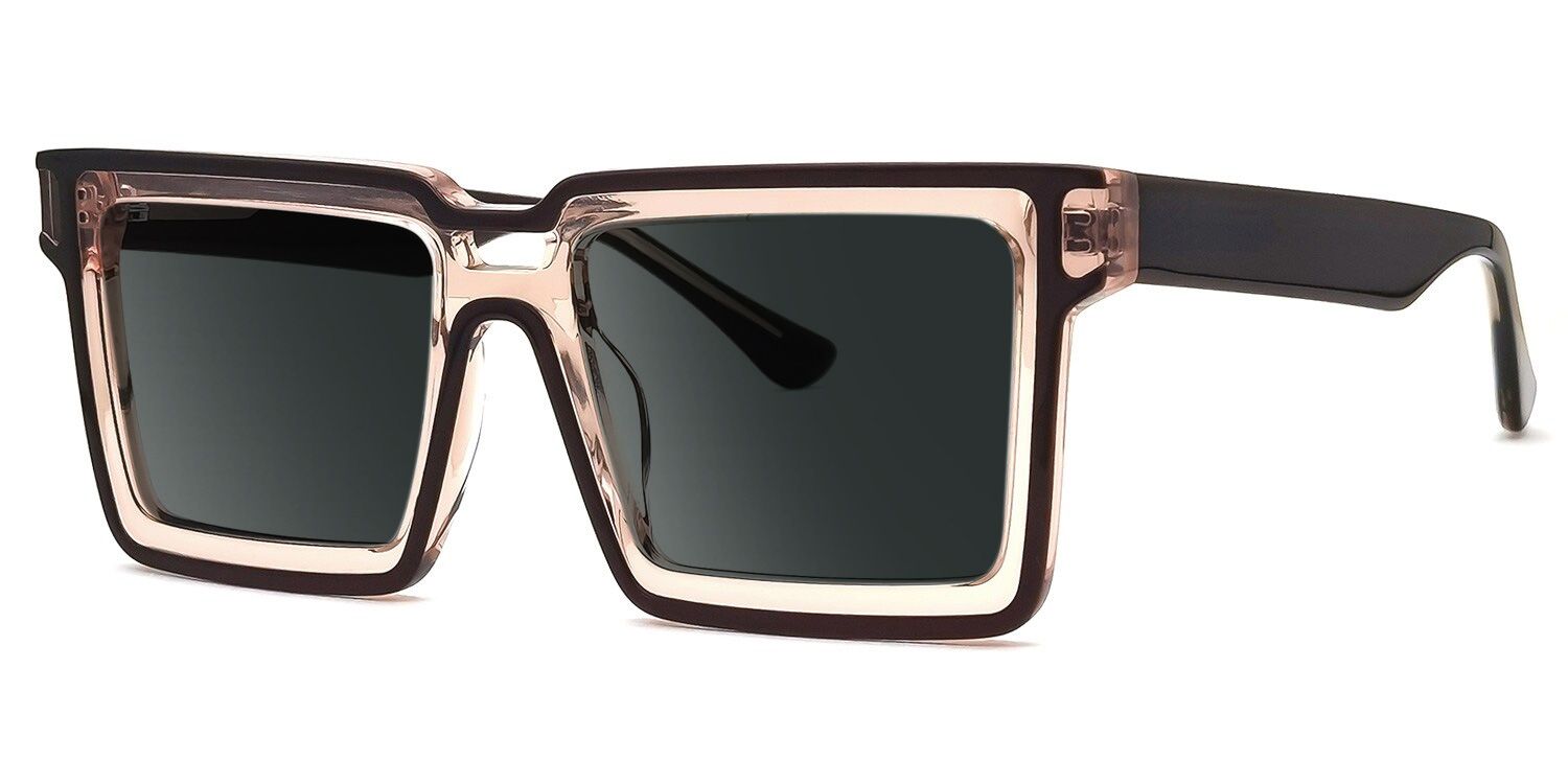 Milian Square Brown Sunglasses for Women & Men | ZEELOOL CA1