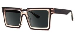 Milian Brown Square Sunglasses1