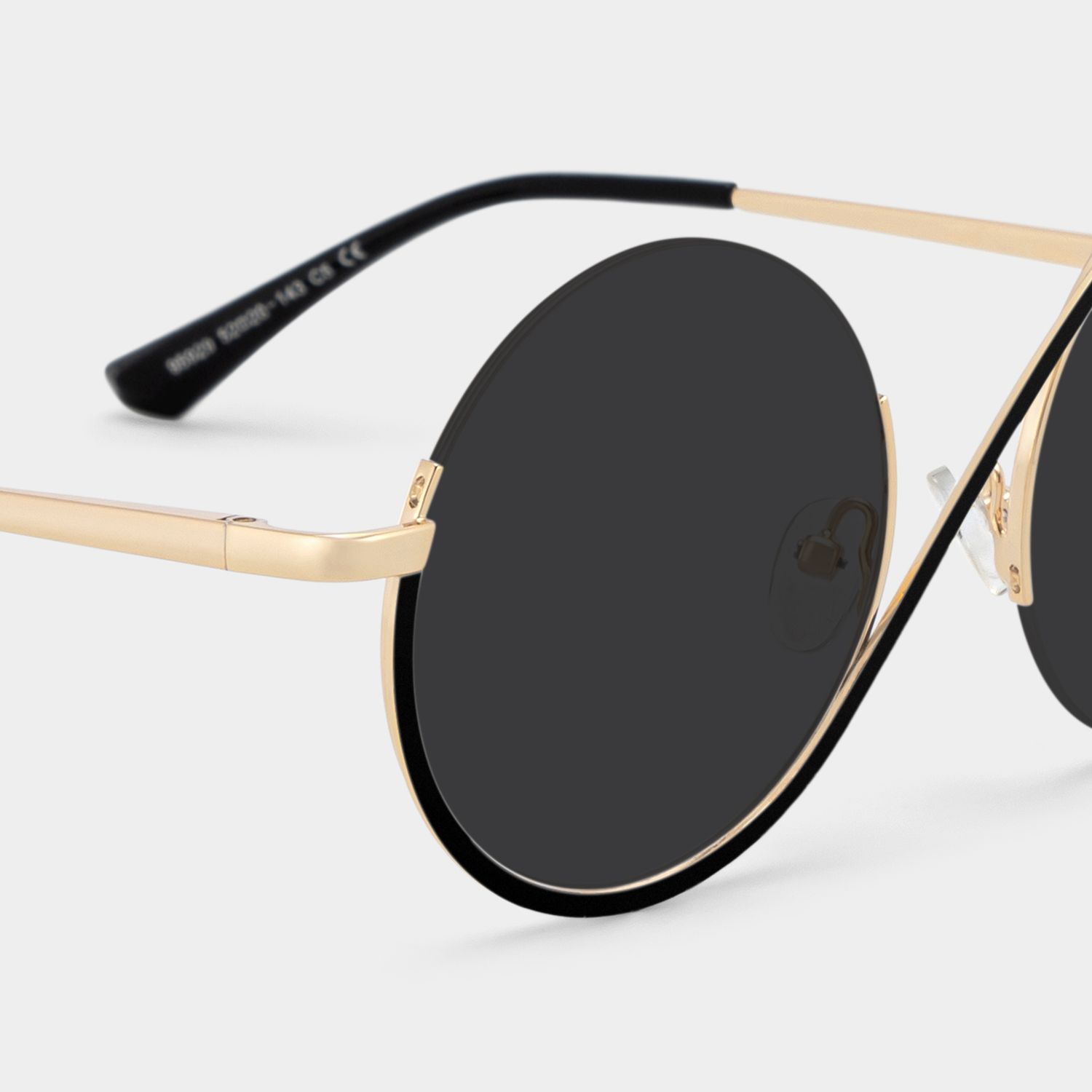 Flozif Round Black Semi Rim Sunglasses | ZEELOOL CA4