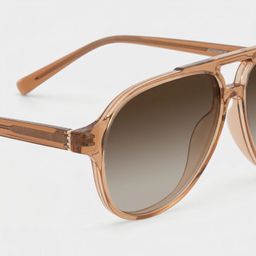 Drew Clear Brown Aviator Sunglasses4