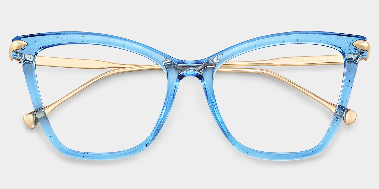 Hilary Butterfly Blue Glasses | Zeelool Glasses1