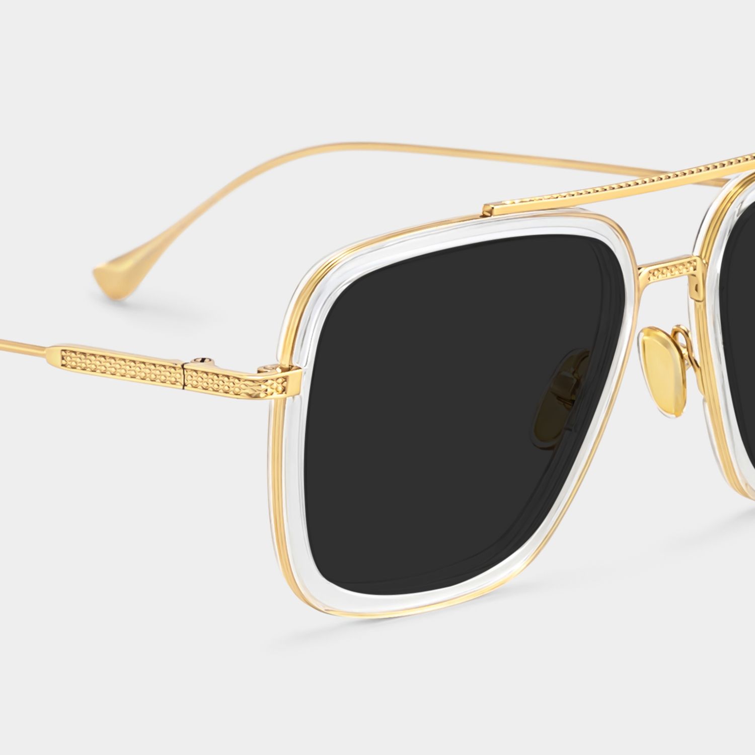 Gifford Aviator Clear Full Rim Sunglasses | ZEELOOL CA4