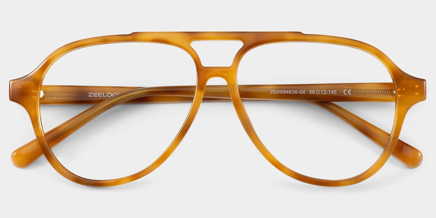 Drew Light Brown Tortoise Aviator Glasses for Teenager | ZEELOOL1