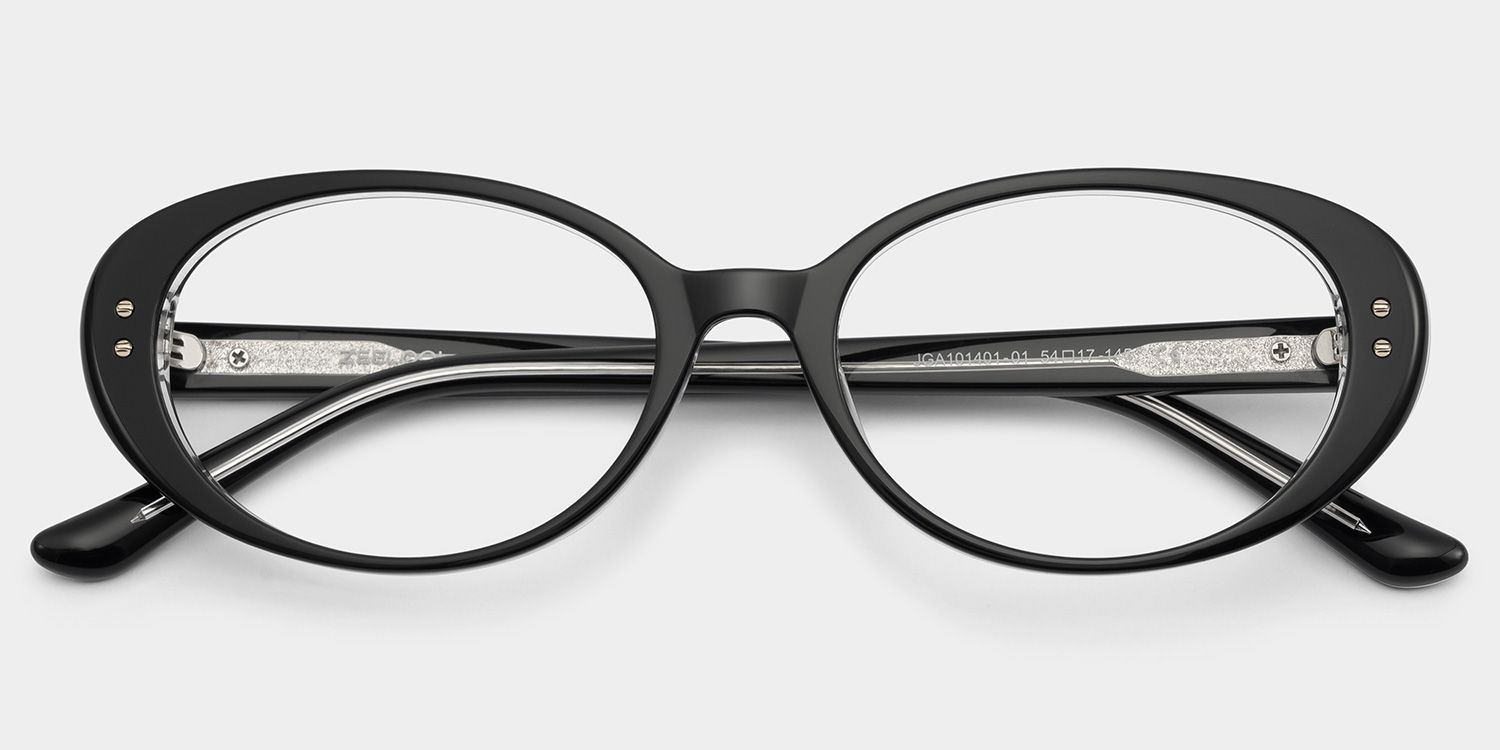 Lennon Black Oval Glasses | Retro Varsity Athleisure2