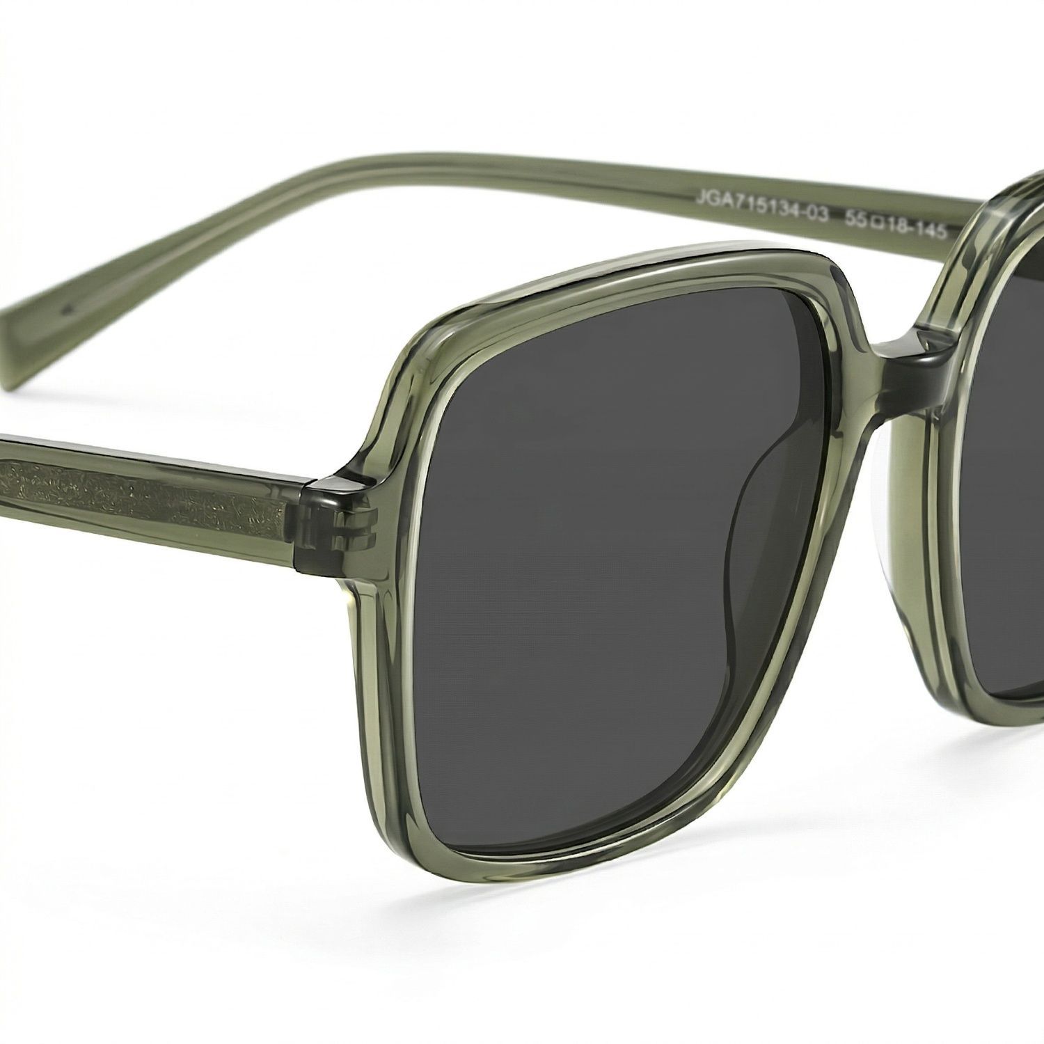 Ember Square Green Full Rim Sunglasses | ZEELOOL CA4