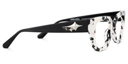 Flare Cow Print Rectangle Glasses4