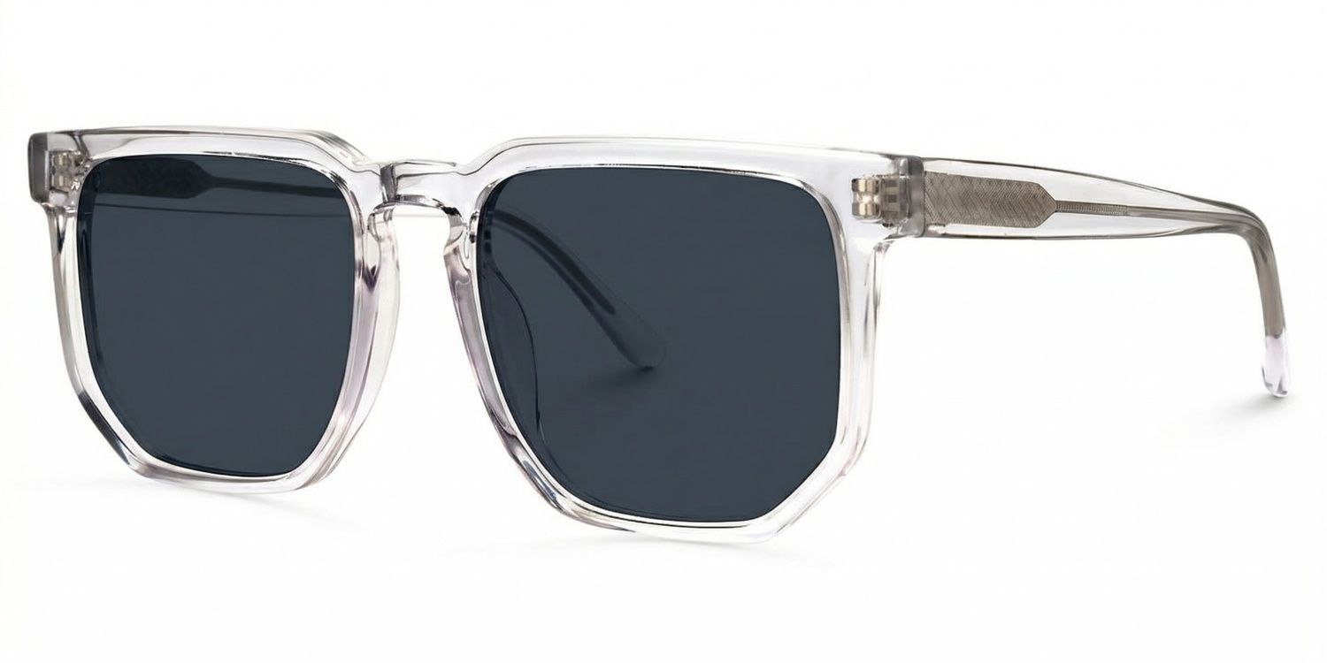 Matherne Clear Square Polarized Sunglasses for Driving | ZEELOOL CA1