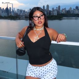 Claudette Black Cat eye Glasses5