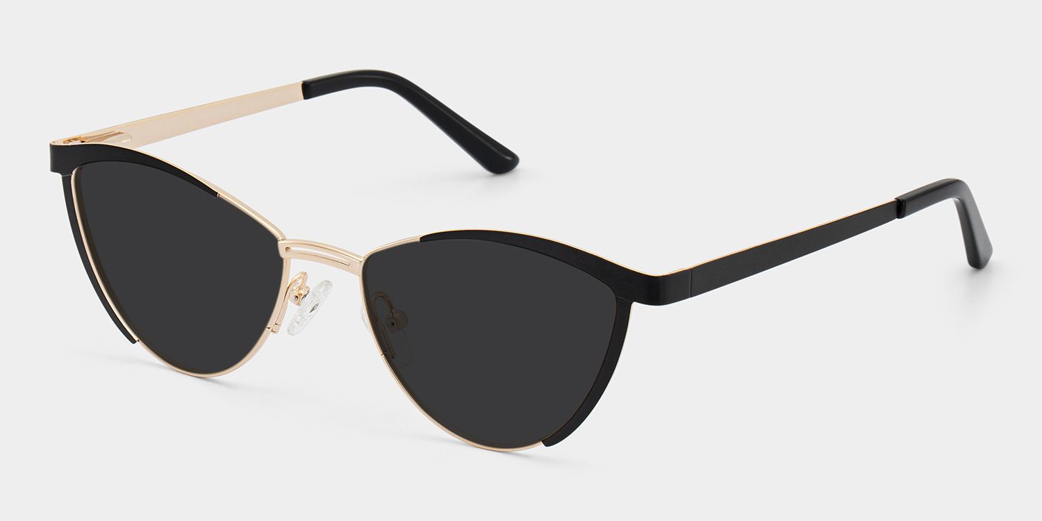 Sydney Cat Eye Black Full Rim Sunglasses | ZEELOOL CA2