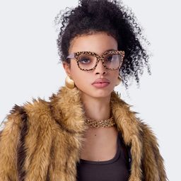 Yaniska Leopard Square Glasses5