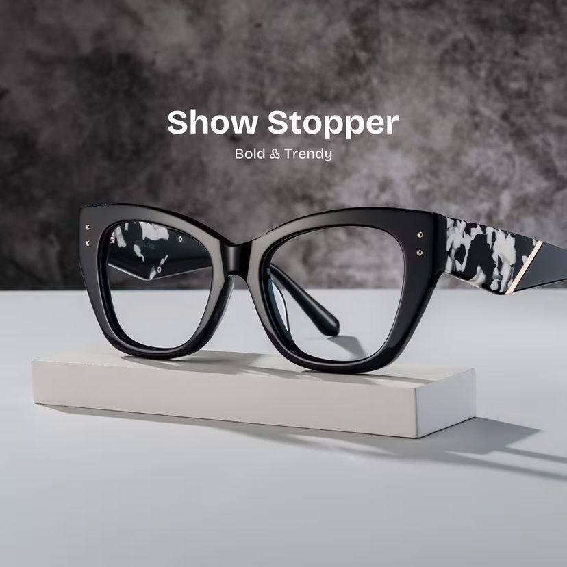 Skylar Black Butterfly Glasses