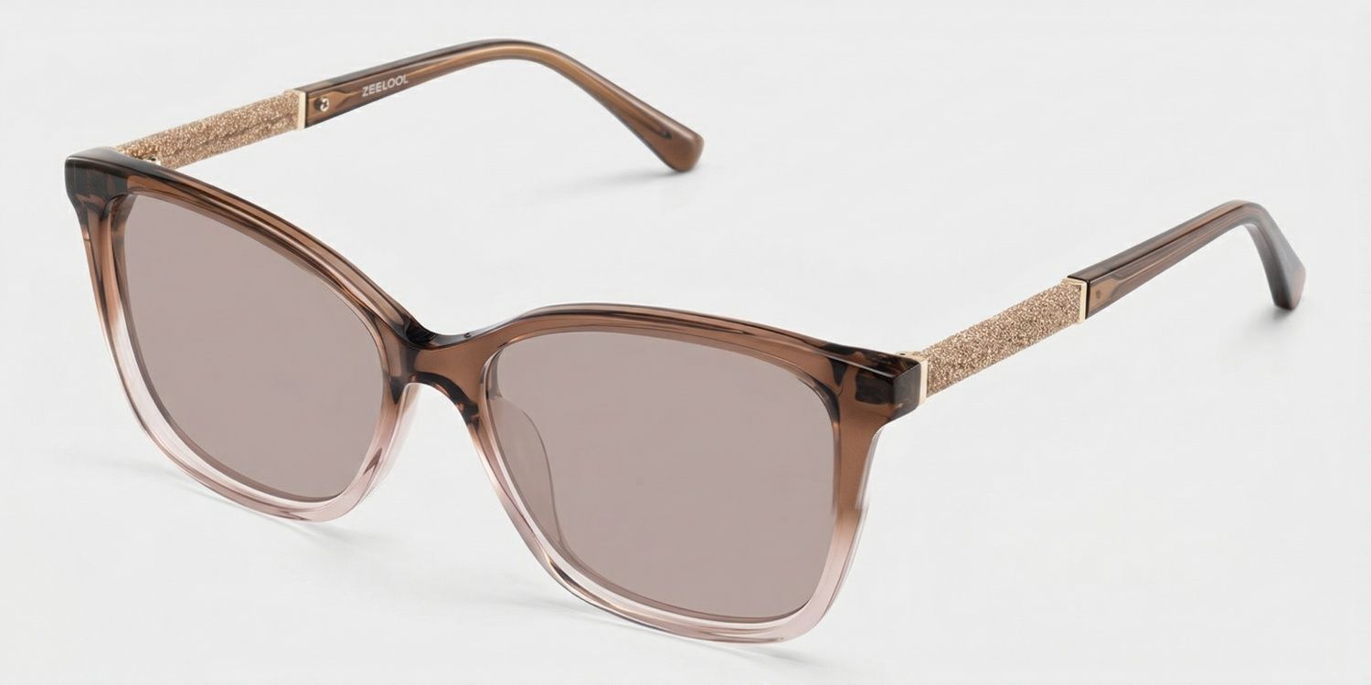 Finnian Butterfly Sunglasses with Acetate Brown Frames | ZEELOOL CA2